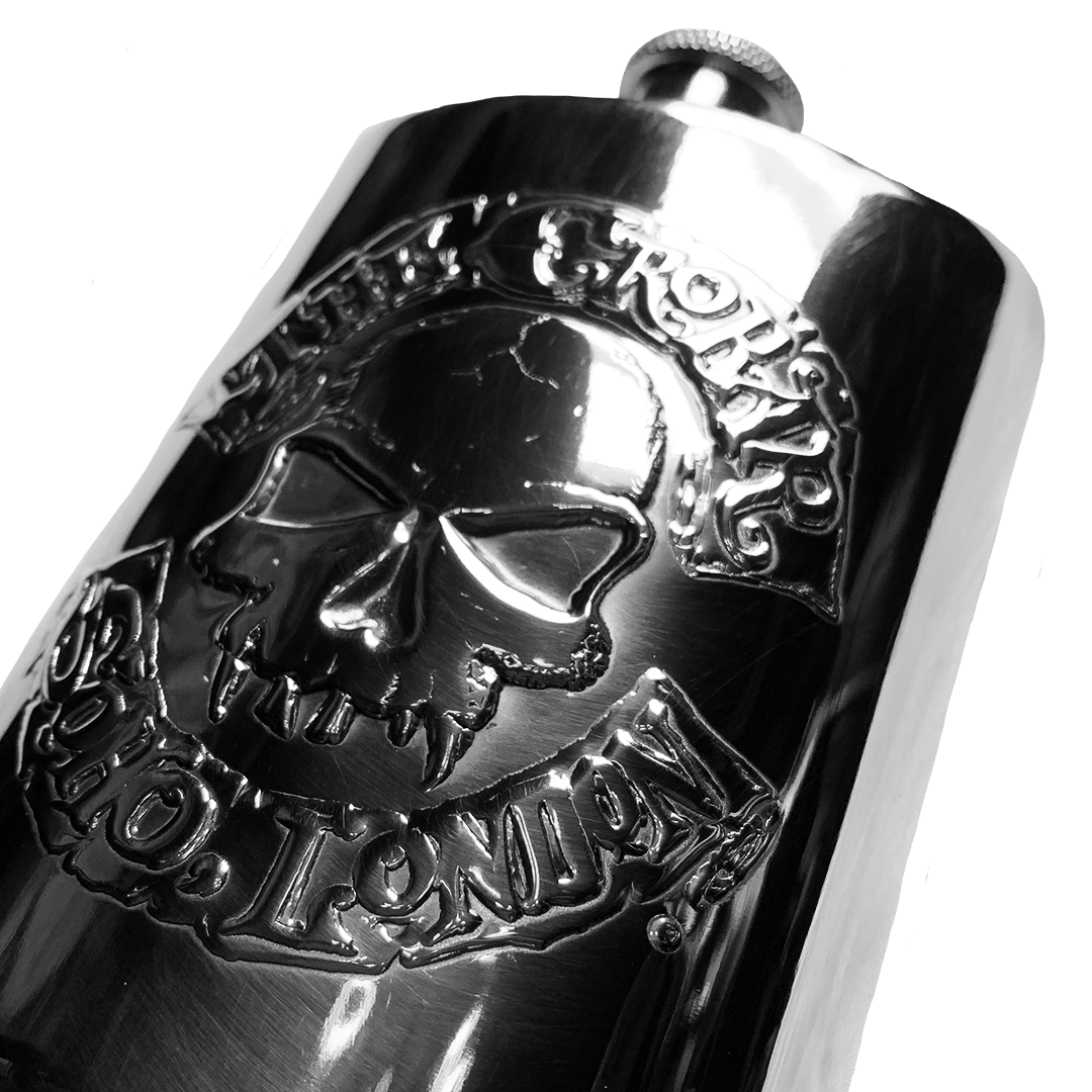 Classic Skull Logo Hip Flask Crobar