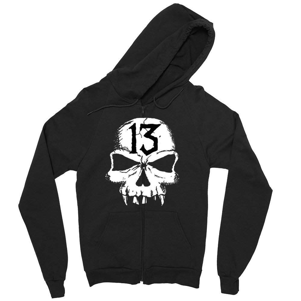 Skull 13 Zip Hoodie