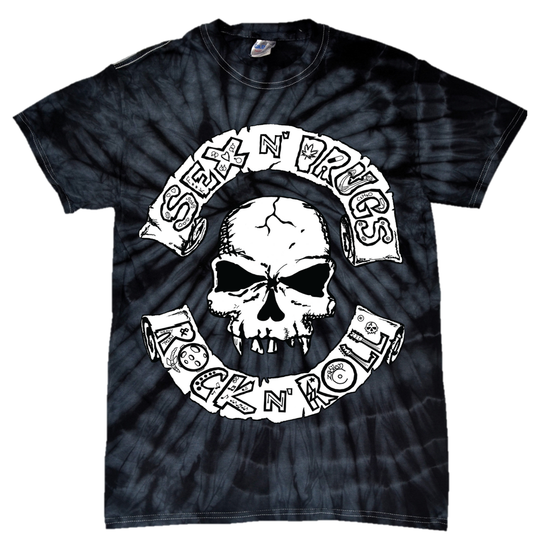 Sex n' Drugs, Rock n' Roll Tie Dye T-Shirt (Black)